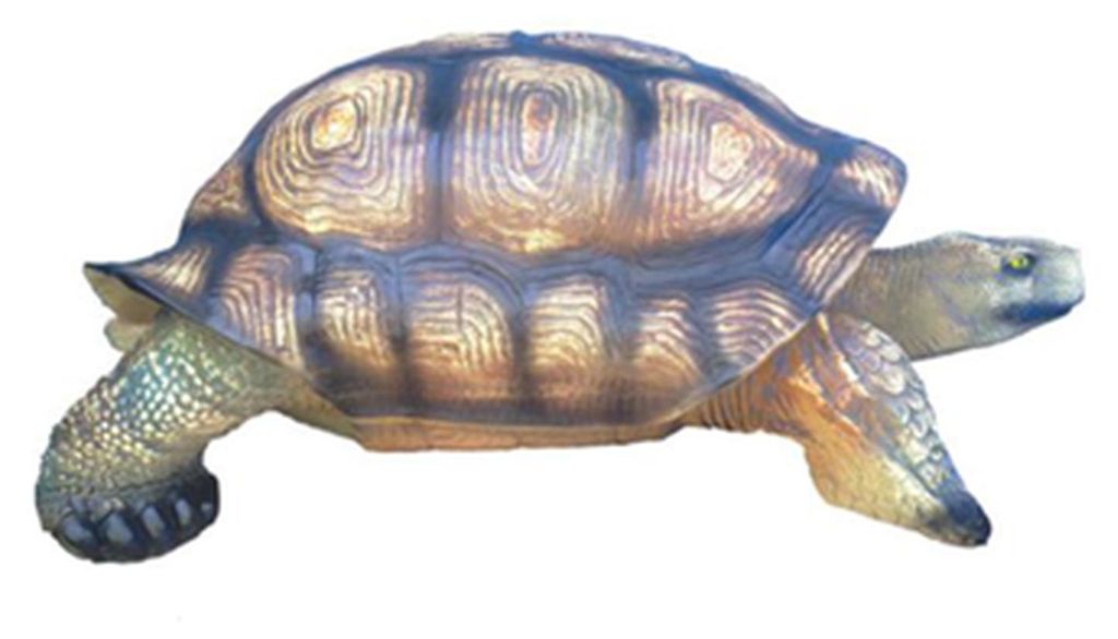 Dekoration Figur Wohnzimmer Moderne Statue Schildkröte Garten bemalt 110 cm Deko
