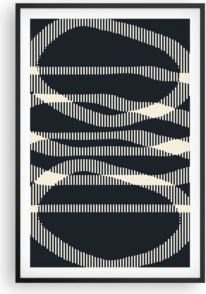 Gerahmtes Poster - Schwarzer Rahmen - Abstraktion künstlerisch kreativ - 61x91,5 cm - Wand Bild - Wanddeko - Wandbilder - Kunstposter - Wandposter...