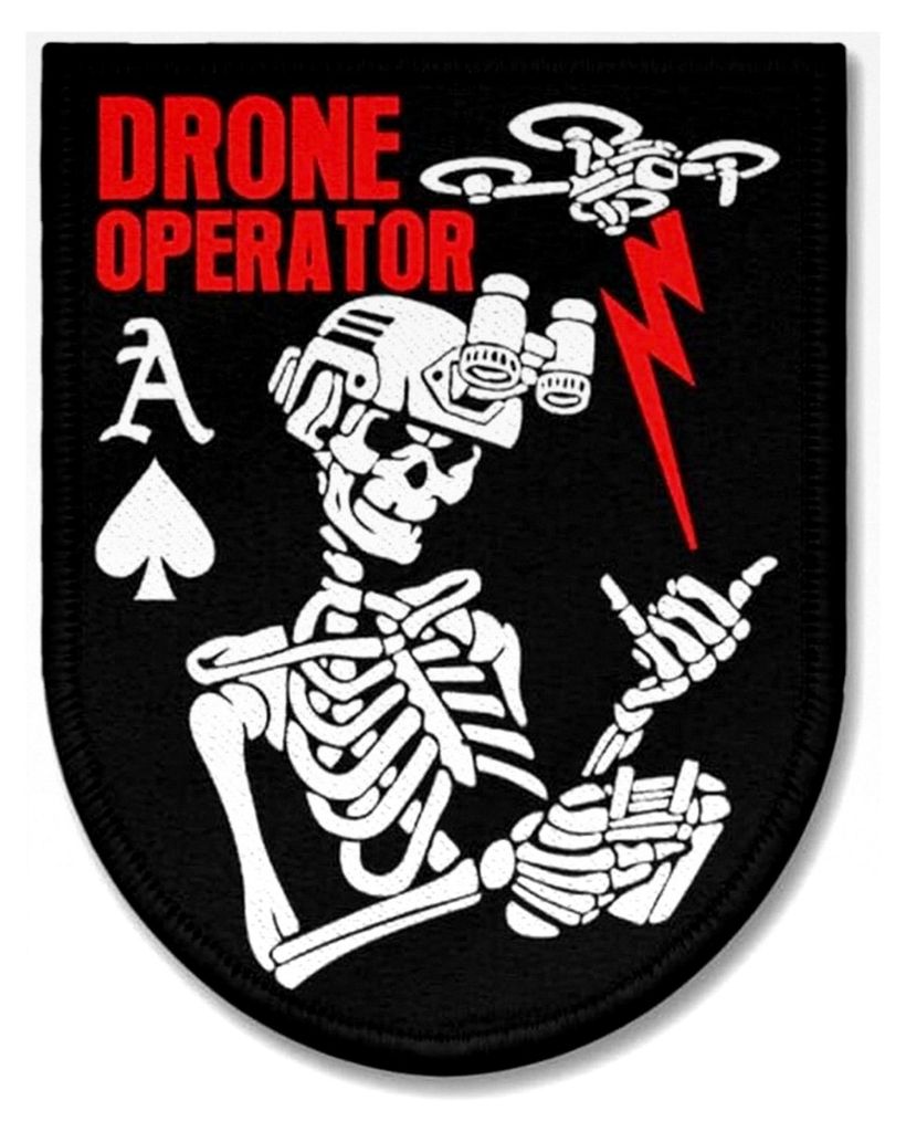Patch Drohnenoperator Totenkopf Drohnenpilot Aufklärung Militär OPS Aufnäher