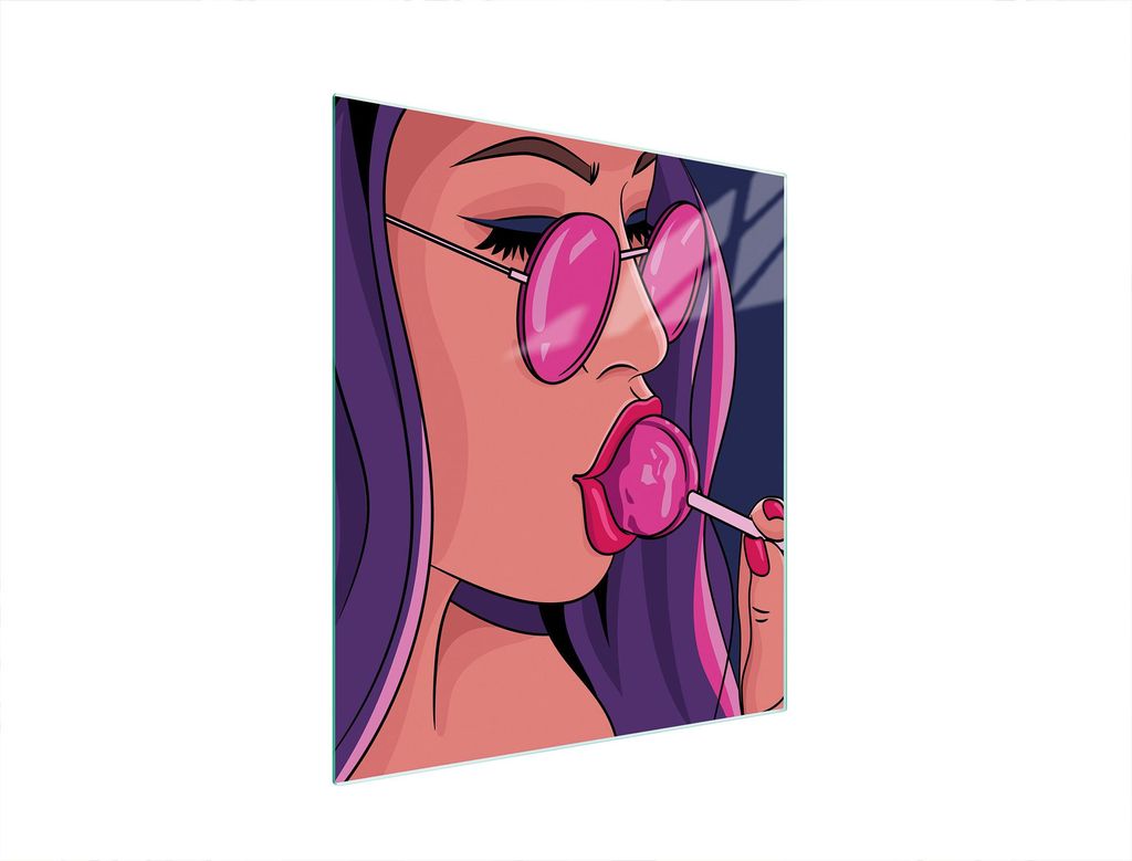 Glasschneidebrett 45x52 Frau