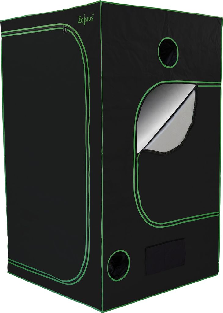 ZELSIUS Grow Tent 140 x 140 x 200 cm schwarz/grün Produktbild 