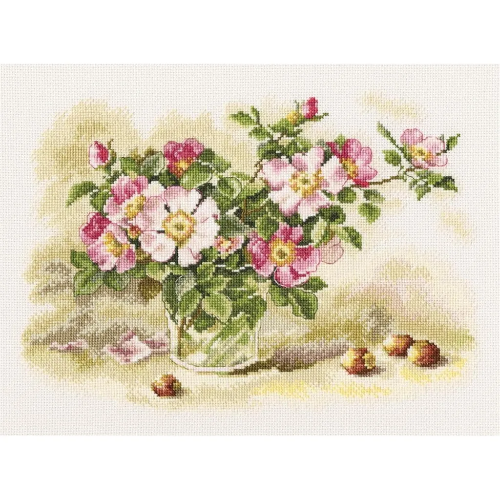 Kit de point de croix RTO Briar M523 broderie à compter 28x20 cm
