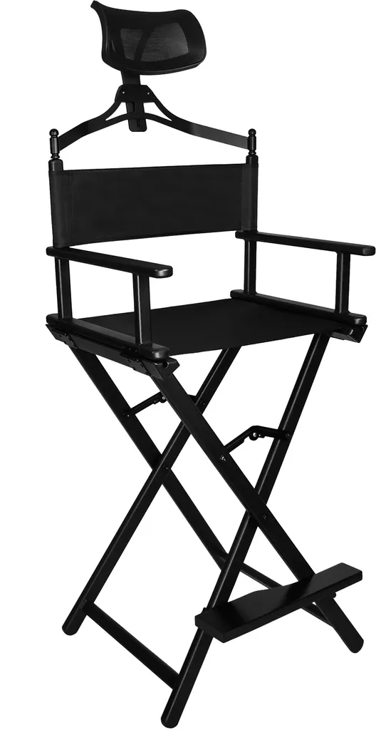 Fauteuil de maquillage 9957 chaise de régie pliante en aluminium gris