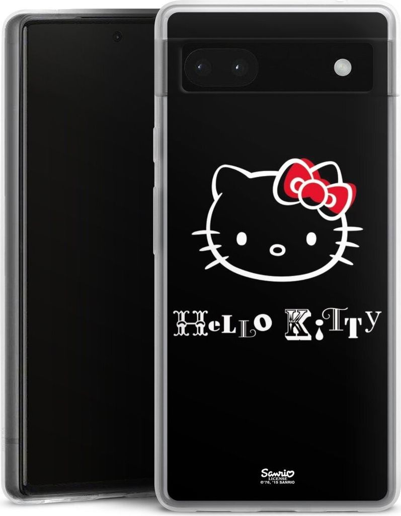DeinDesign Slim Hülle für Google Pixel 6a Silikon Case Ultra Dünn Handyhülle Fanartikel Hello Kitty Kawaii