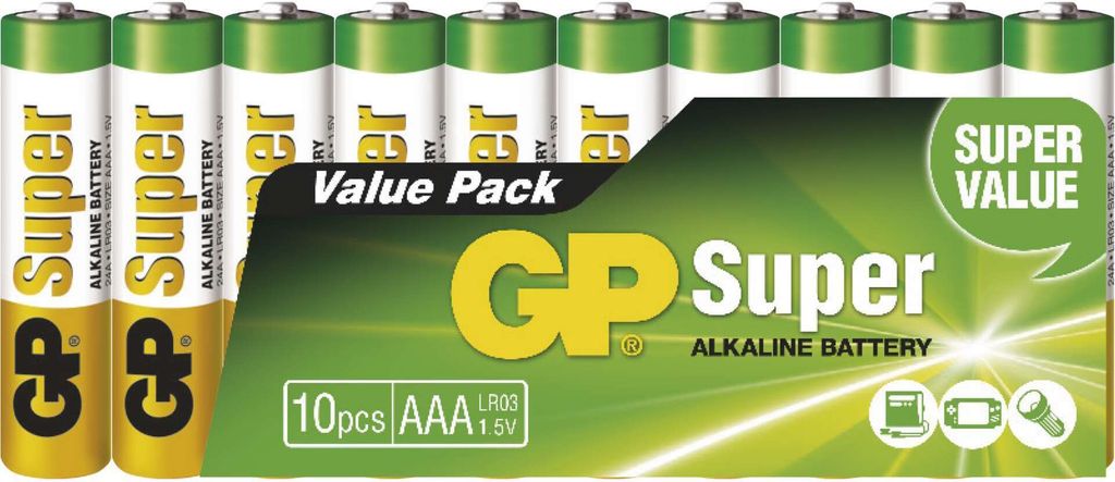 GP Alkalická baterie Super AAA (LR03), 10 ks, B1310G Obrázek produktu 