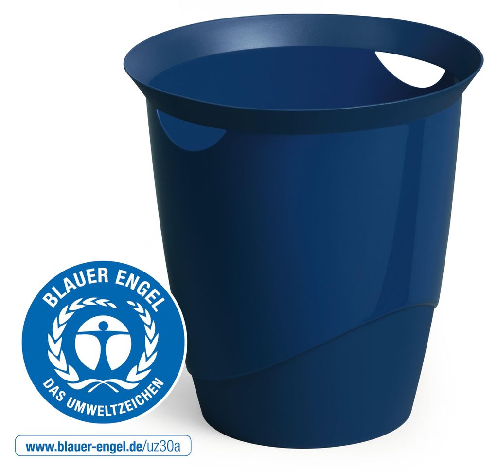 DURABLE Papierkorb TREND 16L rund, 1701710040 blau Produktbild 