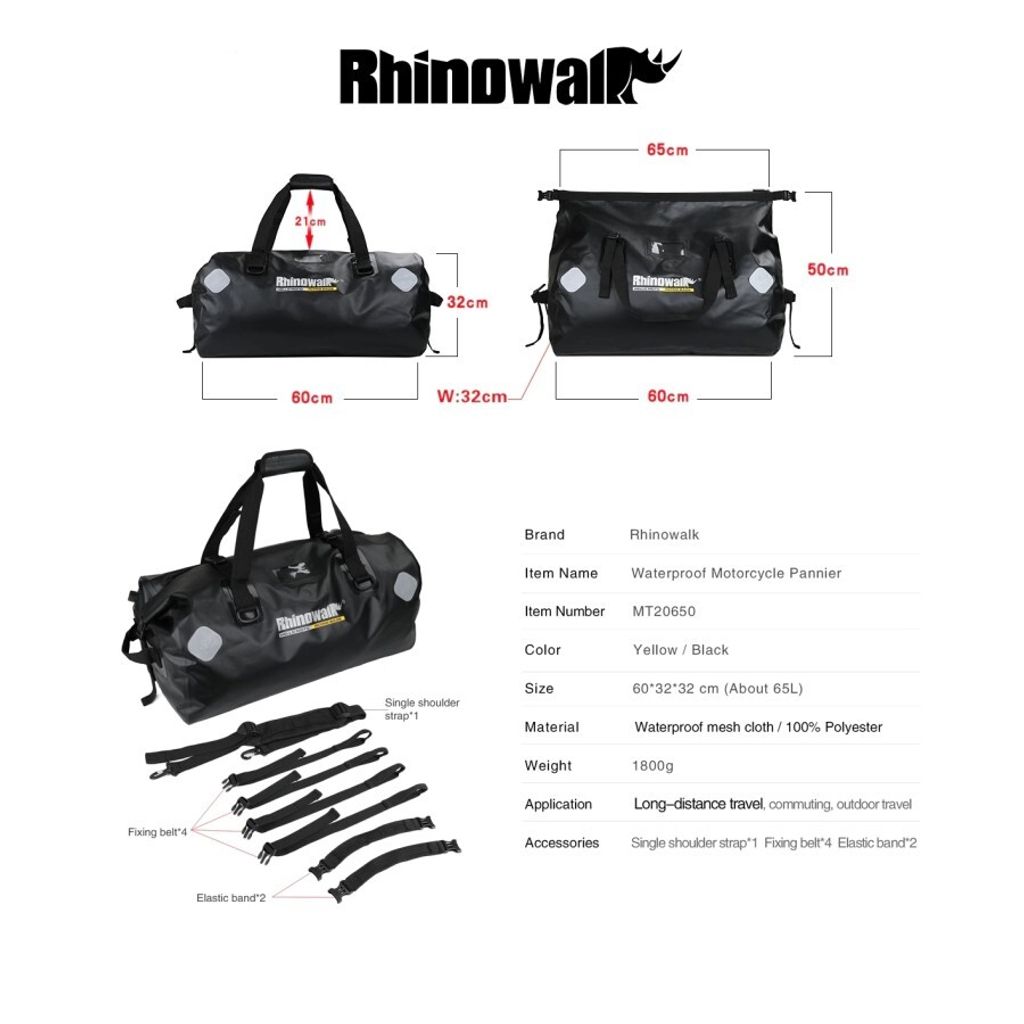Rhinowalk brašna na motorku 65L Obrázek produktu 