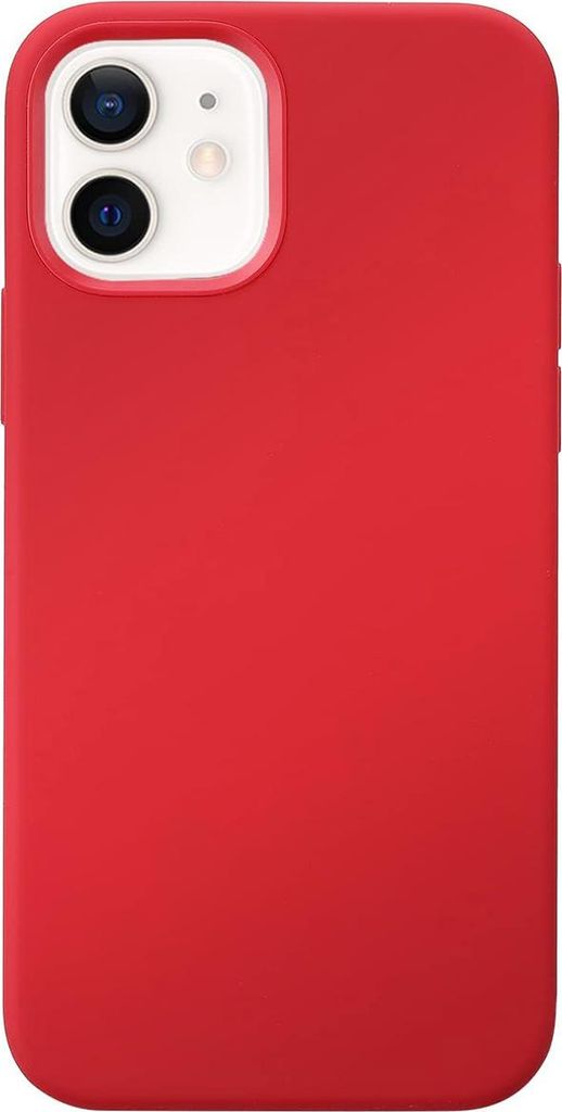 Jaym, Premium Silikonhülle Mikrofaser Apple iPhone 12 Mini, Rot