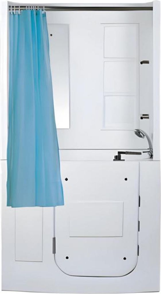 Dusch-Badekombination Duschbadewanne Multifunktionswanne Kombiwanne 110x68 cm
