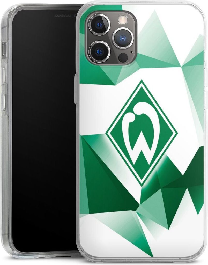 DeinDesign Handyhülle für Apple iPhone 12 Pro Max Silikon Hülle Case Smartphone Schutzhülle Offizielles Lizenzprodukt SV Werder Bremen Tarnmuster