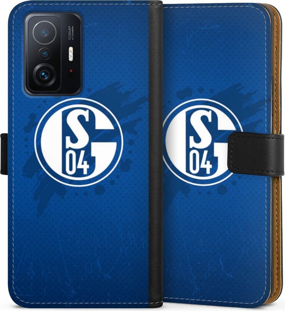DeinDesign Klapphülle für Xiaomi 11T 5G Handytasche Lederhülle Tasche Bundesliga FC Schalke 04 Offizielles Lizenzprodukt
