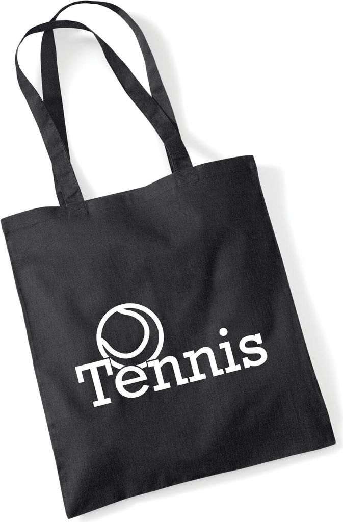 Huuraa Jutebeutel Tennis Ball 10 Liter Black Baumwolle Tasche Geschenkidee