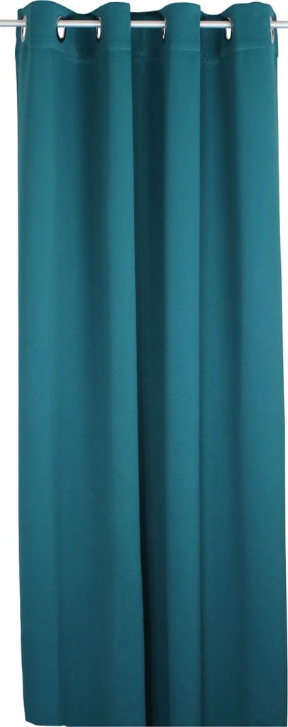 Verdunkelungsvorhang Ösen 140 x 245 cm Petrol Vorhang blickdicht Gardine abdunkelnd wärmeisolierend