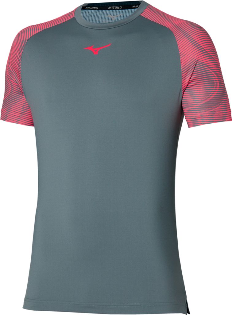 Mizuno T-Shirt Charge Shadow Tee Herren Grau