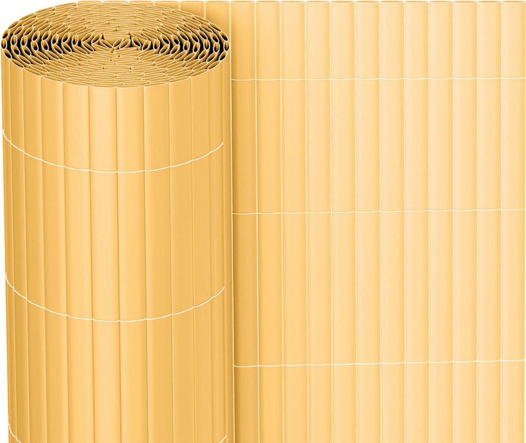 Yakimz PVC Sichtschutzmatte Sichtschutzzaun Balkon Terrasse Windschutz Sichtschutz Outdoor Balkonverkleidung Wetterfest UV-Schutz für Balkon Garte...