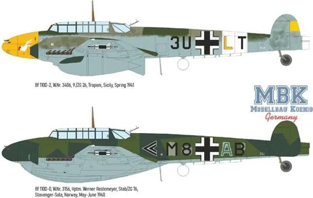 Maquette Bf 110D Messerschmitt Édition Week-end Eduard 1:48 avion