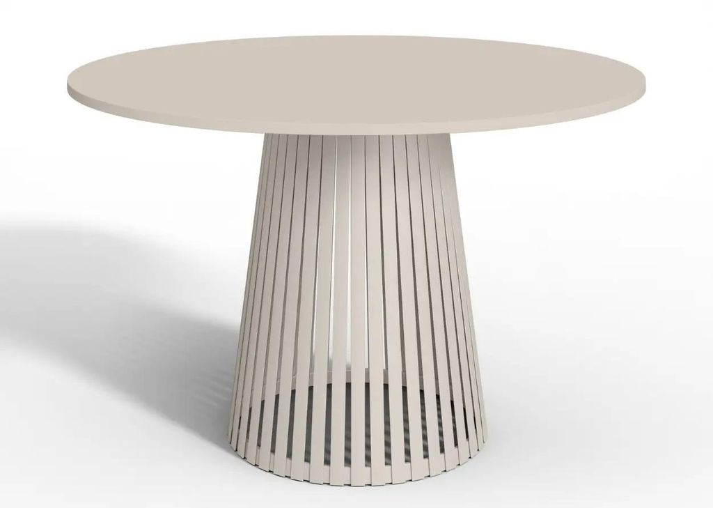 Runder Esstisch Viero Ø75 cm – Kaschmir – Design Tisch mit Metallgestell – Moderner Küchentisch