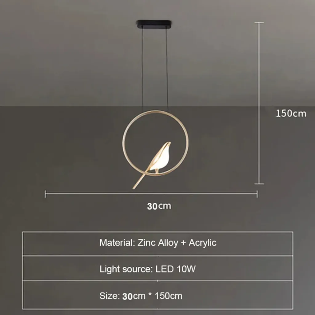 Suspension LED 10W pour salon et cuisine - Luminaire moderne variable