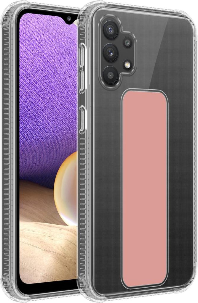 Cadorabo Schutzhülle für Samsung Galaxy A32 4G Hülle in Rosa Etui TPU Silikon Case Cover Standfunktion