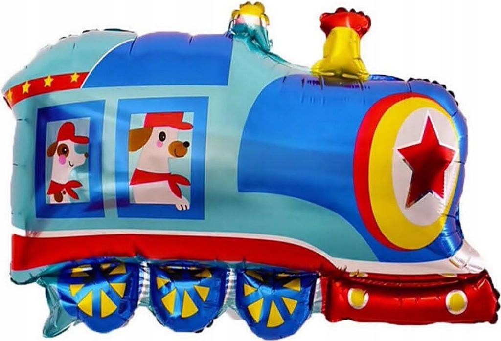 Folienballon für Geburtstagsdekoration, große Lokomotive, Chuck, Größe XXXL