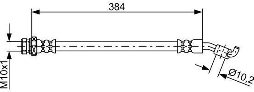 BOSCH 1 987 481 884 Bremsschlauch OE 587372S500 kompatibel mit Sportage, iX35