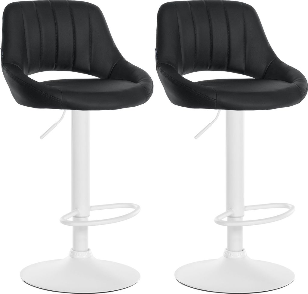 2er Set Barhocker HLO-CP277 Kunstleder W schwarz