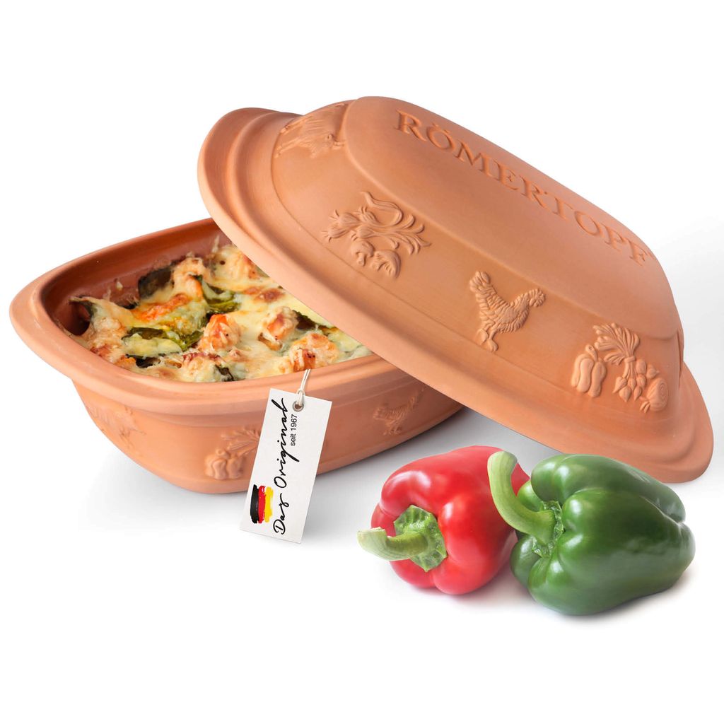Römertopf RUSTICO Bräter, 3 Liter, Keramik, Terrakotta Produktbild 