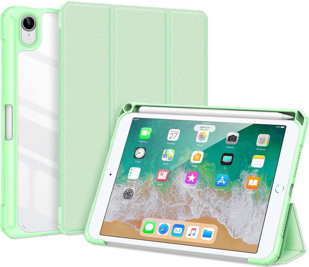 Dux Ducis Toby Armored Flip Smart Case fr iPad mini 2021 mit Apple Pencil Halter Grn