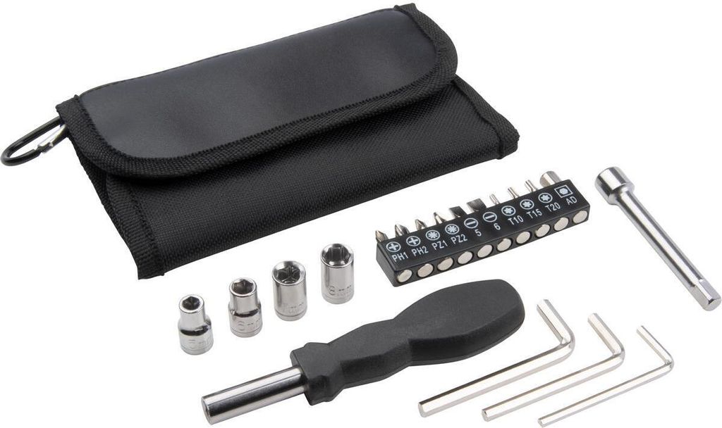 Werkzeugset mit Schraubendreher, Nüssen, Bits, Produktbild 
