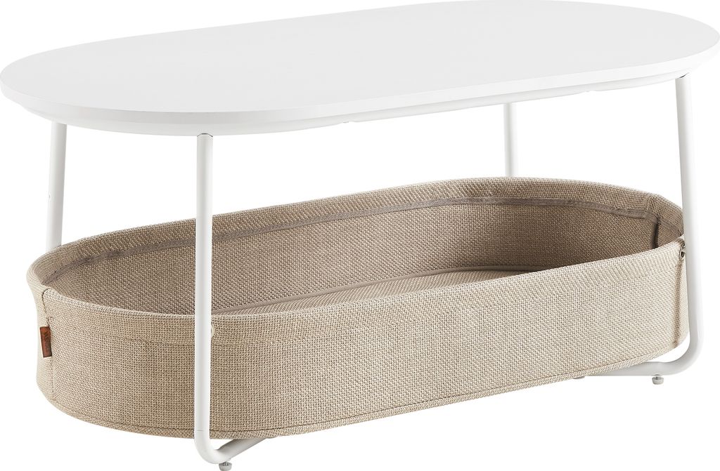VASAGLE Couchtisch, Beistelltisch, moderner mit Stoffkorb, Produktbild 3