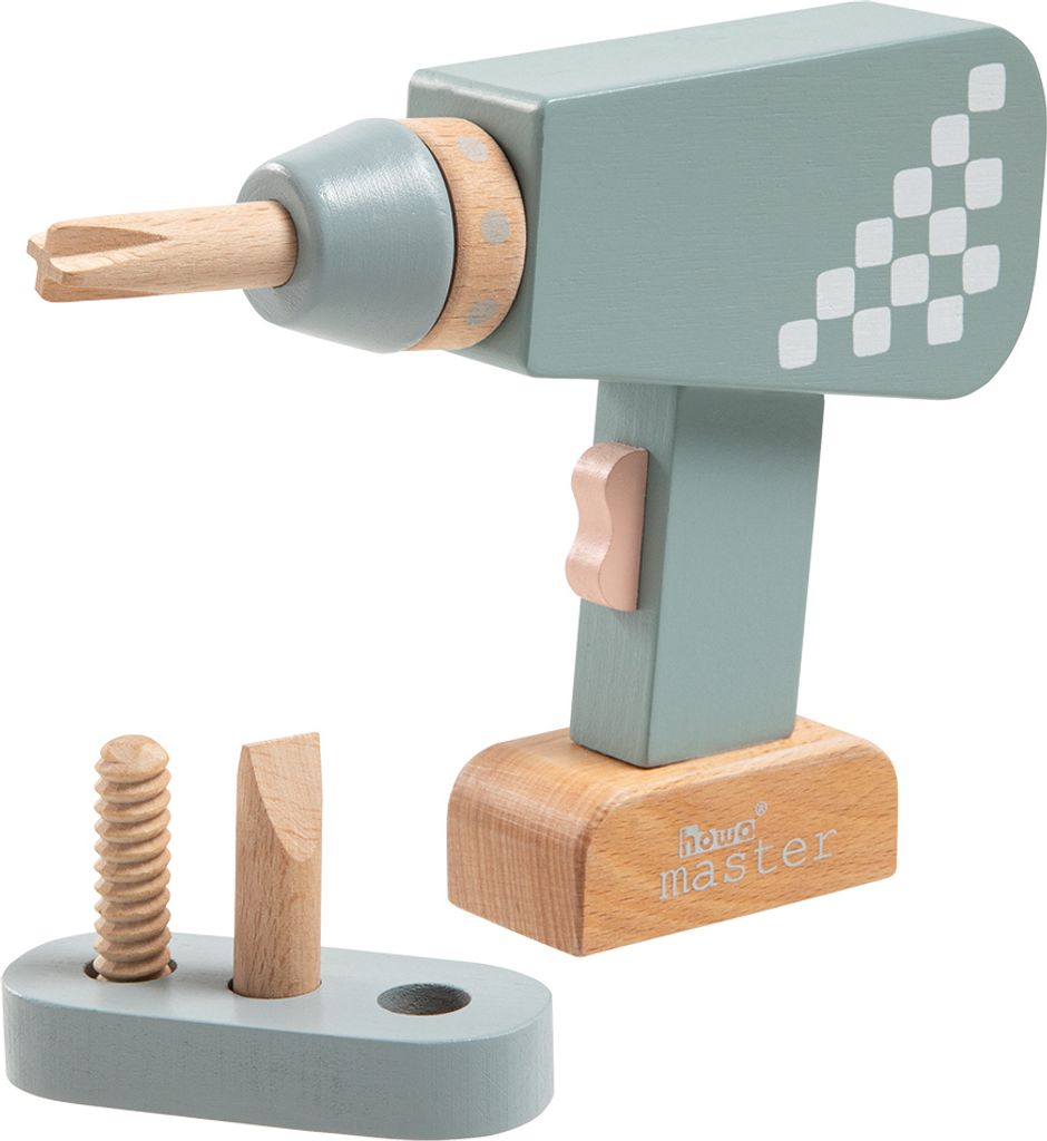 howa Kinder Bohrmaschine aus Holz mit magnetischen Bits 4908