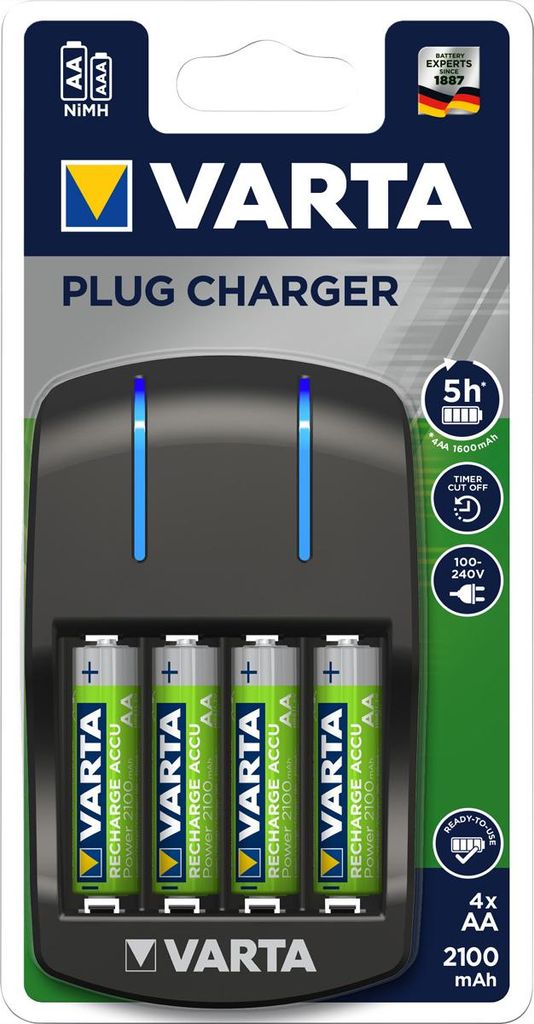 Varta 5 Std. Batterieladegerät - (für 4xAA/AAA) 4 x AA-Typ Obrázok produktu 