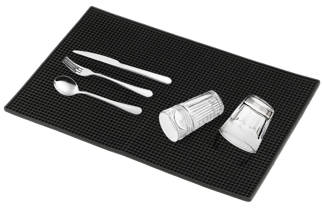 Tapis antidérapant évier fini les surfaces mouillées tapis de bar noir