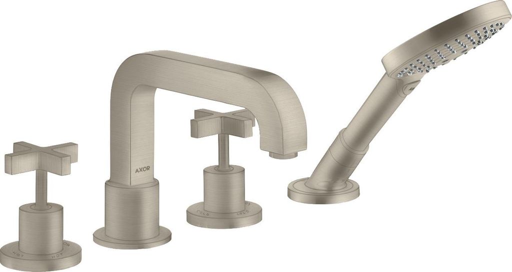 hansgrohe AXOR Citterio 4-Loch Wannenrandarmatur mit Kreuzgriffen, 39445820
