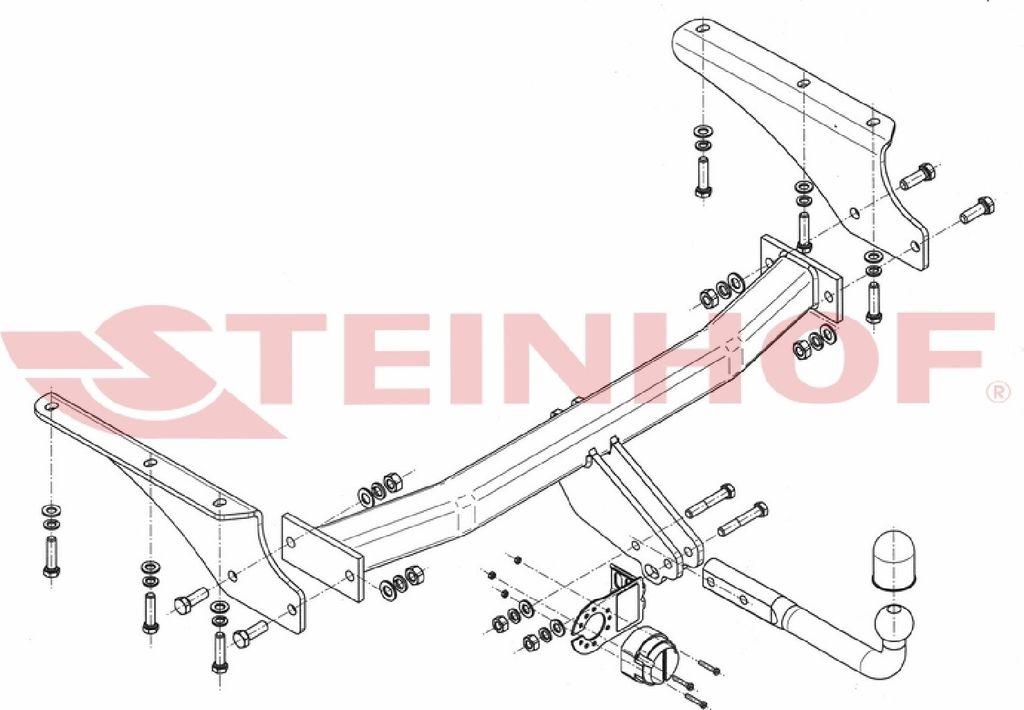 Z546775 Anhängerkupplung passend für JEEP Cherokee 09/2001 -02/2008 starr