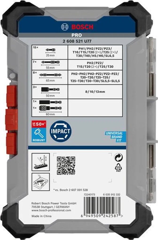 Set Professionale Bosch 35 Punte Impact Control - Precisione S2 - 5