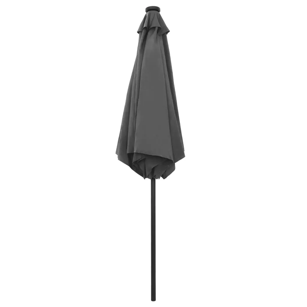 Parasol de terrasse LED 270 cm anthracite idéal pour soirées d'été