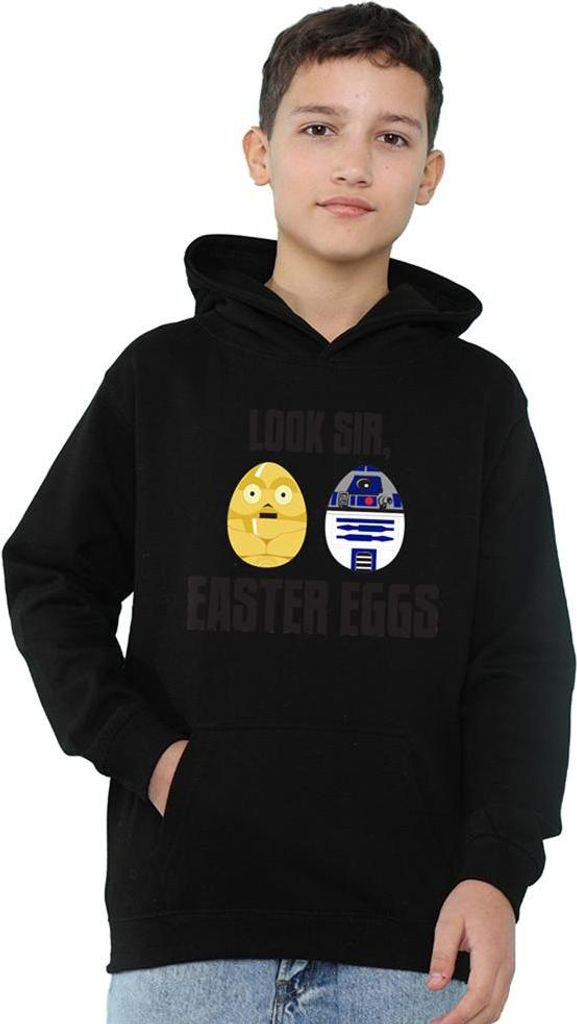 Star Wars - "Look Sir, Easter Eggs" Kapuzenpullover für Kinder TV24456 (116) (Schwarz)