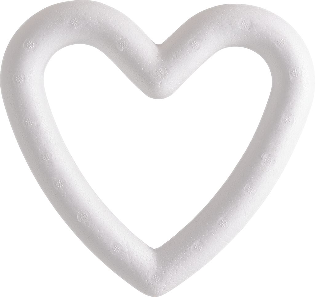Styroporform Herzrahmen, 20 cm Durchmesser, für kreative Produktbild 
