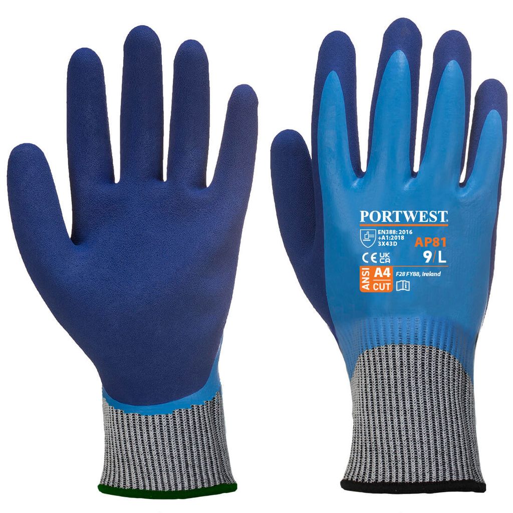 Portwest AP81 Liquid Pro HR Schnittschutzhandschuh Blue Gr. M
