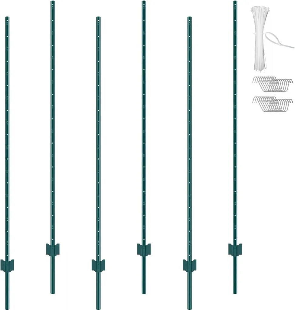 Poteaux de clôture robustes en métal 182,88 cm à haute stabilité