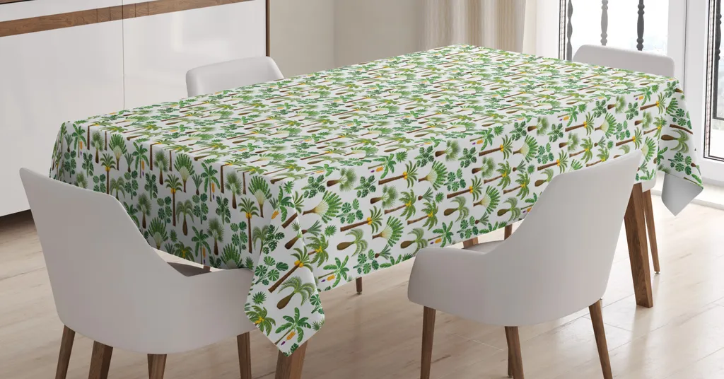 Tovaglia Esotica ABAKUHAUS Verde Giada: Atmosfera Tropici in Casa