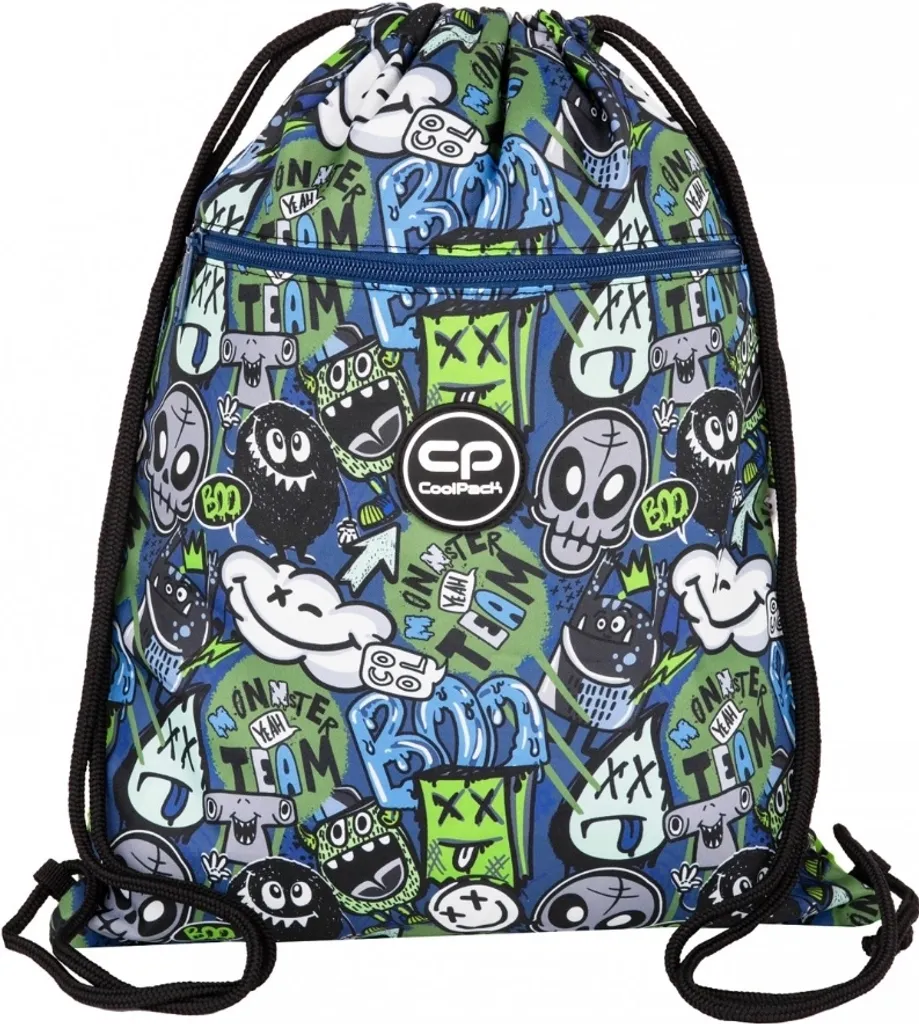 Sac à chaussures résistant CoolPack Monster Team avec poignée de transport