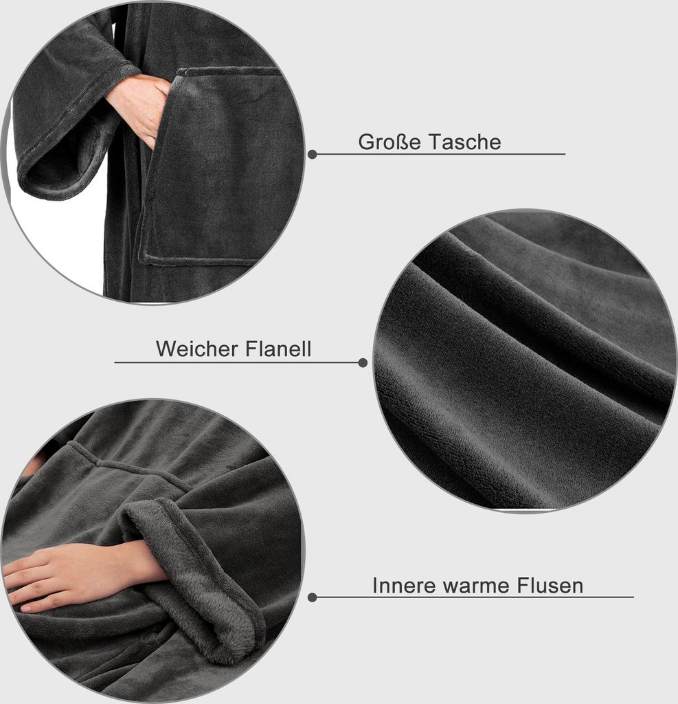 Übergroße Decke Hoodie – Sherpa Fleece
