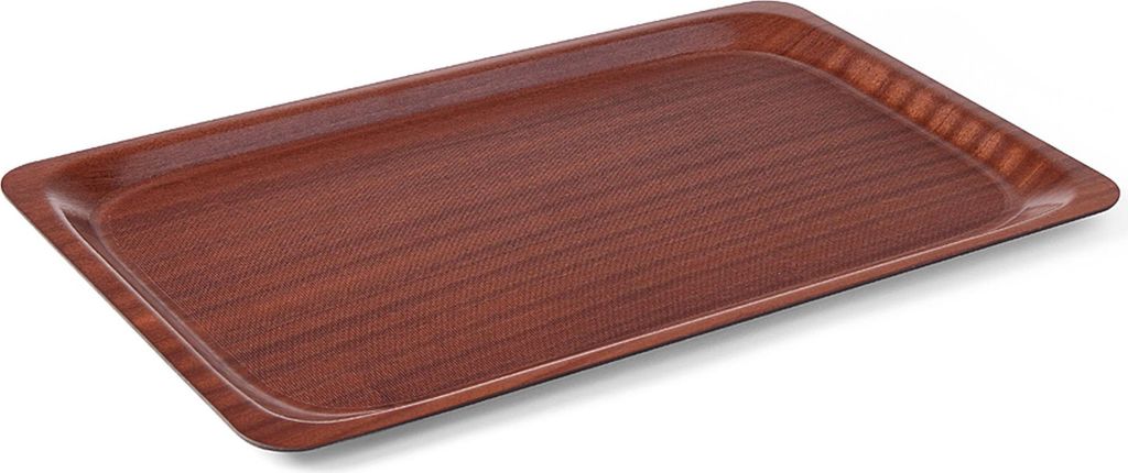 HENDI Serviertablett GN 1/1 32,5x53 cm Woodform Antirutsch