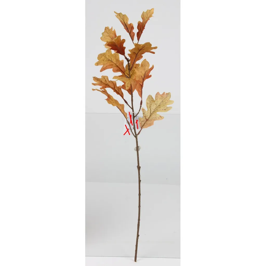 Branche de chêne artificielle 62cm : lot de 12 pour déco sans entretien