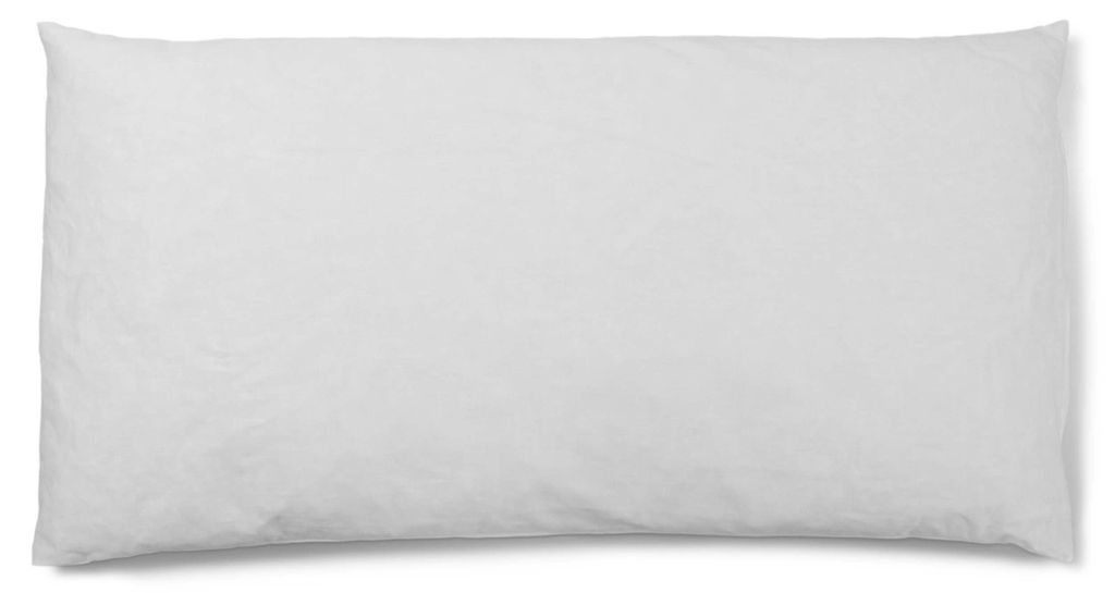 Zirbenkissen 40x80cm groß - Baumwolle Köper weiß, direkt befüllt - Zirbenholzkissen