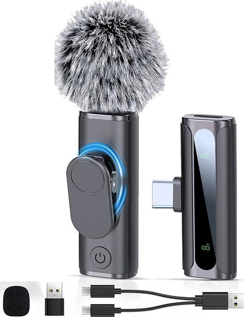 INF Kabelloses Lavalier Mikrofon, Type-C Clip-on Produktbild 