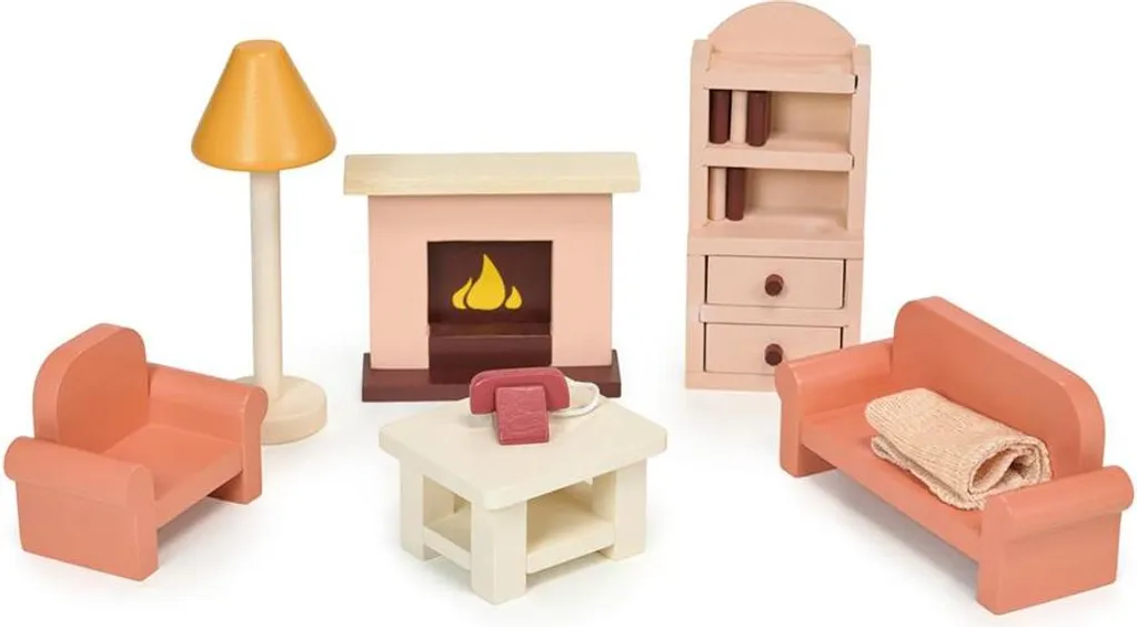 Mobilier de Salon pour Maison de Poupées en Bois de Hêtre Éco-responsable