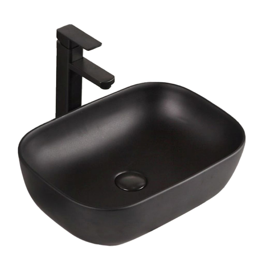 Keramické umývadlo Black Matt 46X32 cm Montáž na dosku Obrázok produktu 